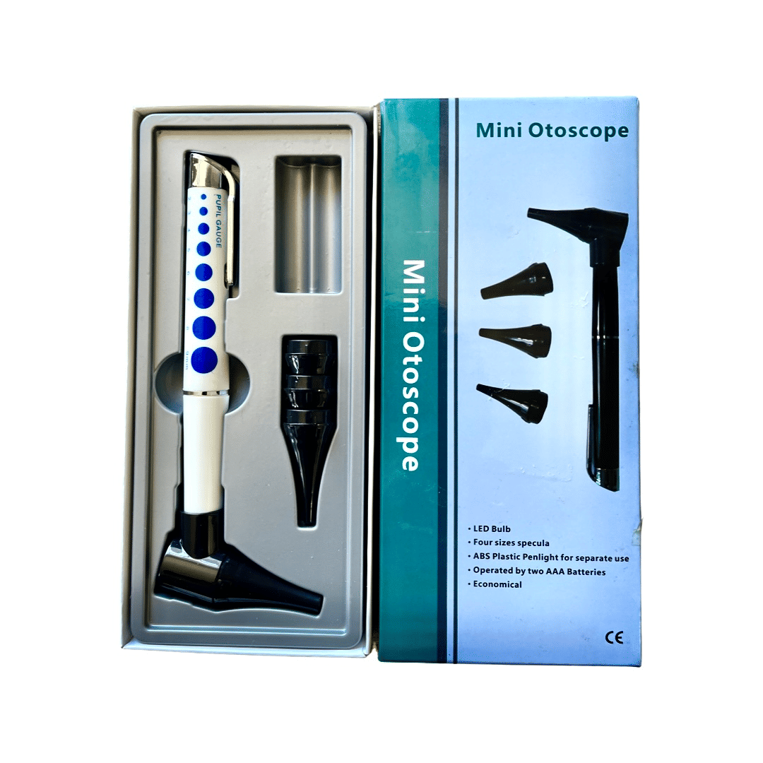 Portable Fiber Optic Otoscope Ear Diagnostic Pen Light Set