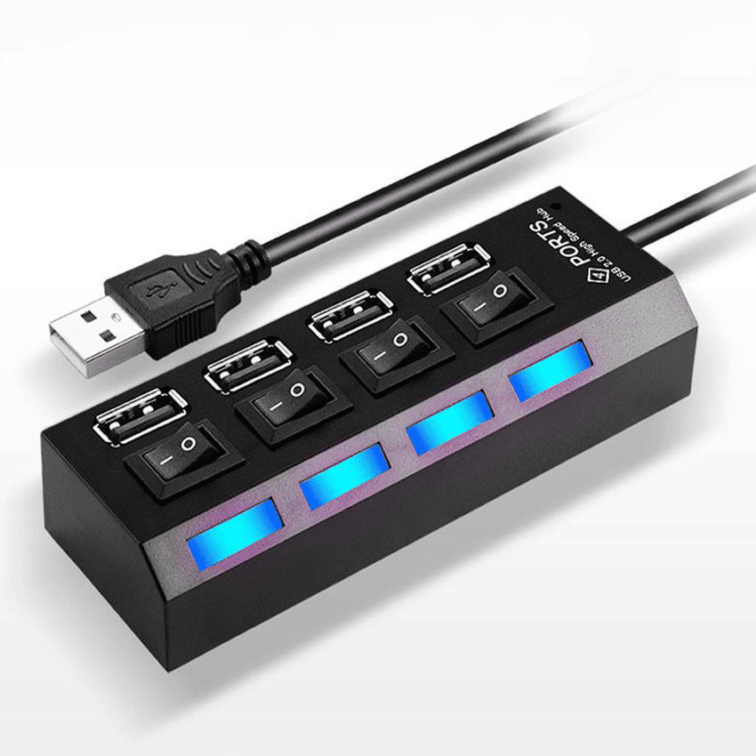 Generic 4 Port USB 2.0 Hub High Speed Splitter