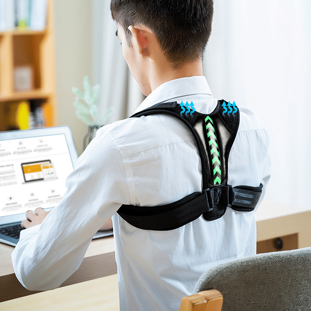 SPOSAFE Adjustable Back Shoulder Posture Corrector Belt Clavicle Spine Support