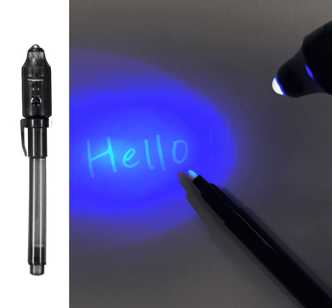 Invisible Ink Spy Pen With UV Light Secret Message Marker
