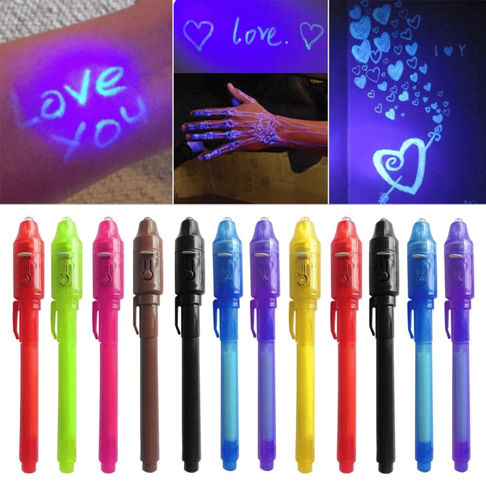 Invisible Ink Spy Pen With UV Light Secret Message Marker