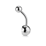 CZ Belly Button Ring Curved Barbell Surgical Steel 14GA