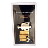 Glass Door Magnetic Touch Catch Latch with Clamp and Pivot Hinge