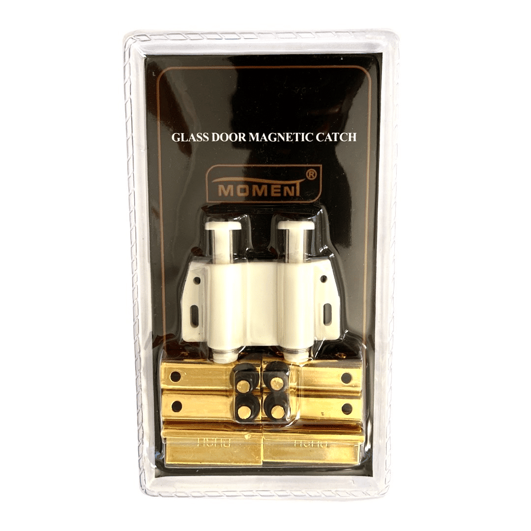 Glass Door Magnetic Touch Catch Latch with Clamp and Pivot Hinge