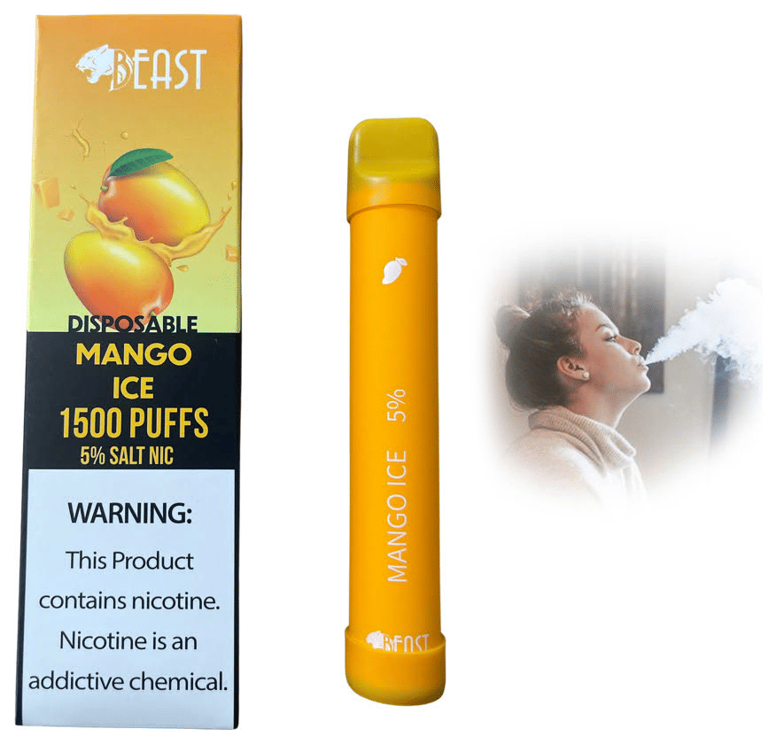 1500 Puffs Mango Ice Disposable Vape Pen 850mAh 6ml