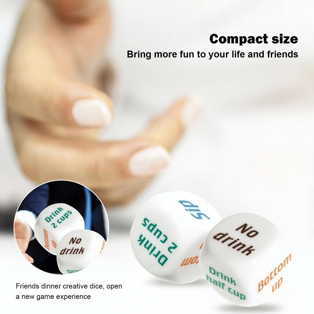 Drinking Dice Rolling Game Decider Acrylic Adult Party Dice