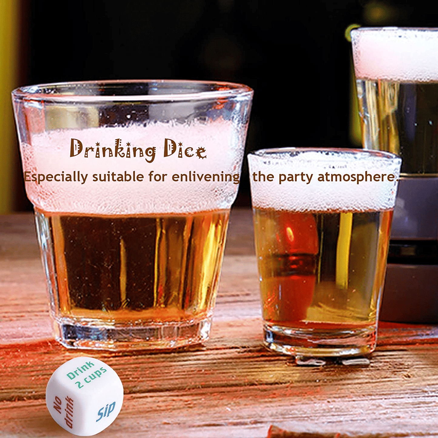 Drinking Dice Rolling Game Decider Acrylic Adult Party Dice