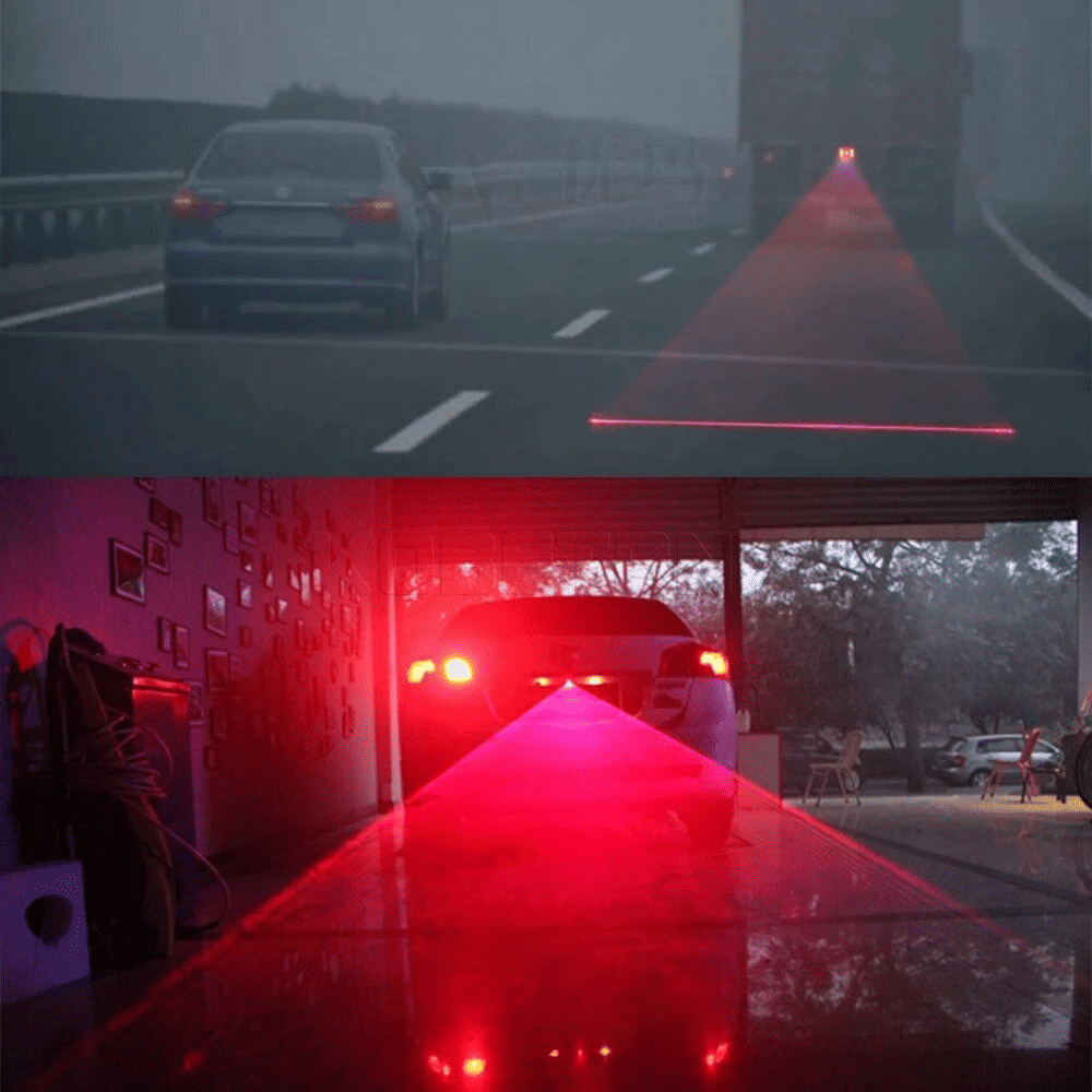 Anti-Collision Laser Fog Light LED Vehicle Warning Lamp Black
