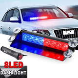 12V LED Car Strobe Light Windshield Dash Flasher Red Blue