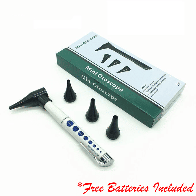 LED Mini Electric Otoscope with 3x Magnification for Ear Diagnosis