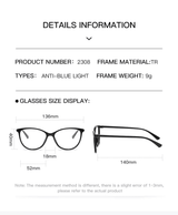 Kilimall Cat Eye Photochromic Blue Light Blocking Glasses