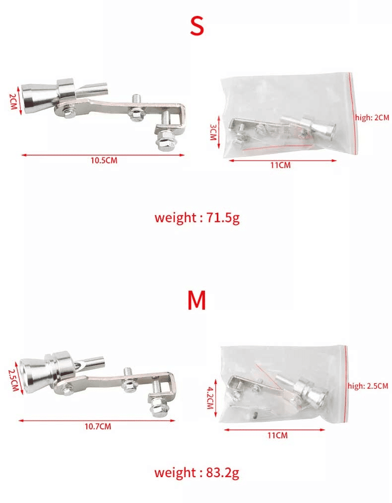 Universal Turbo Sound Whistle Exhaust Pipe Simulator Gold
