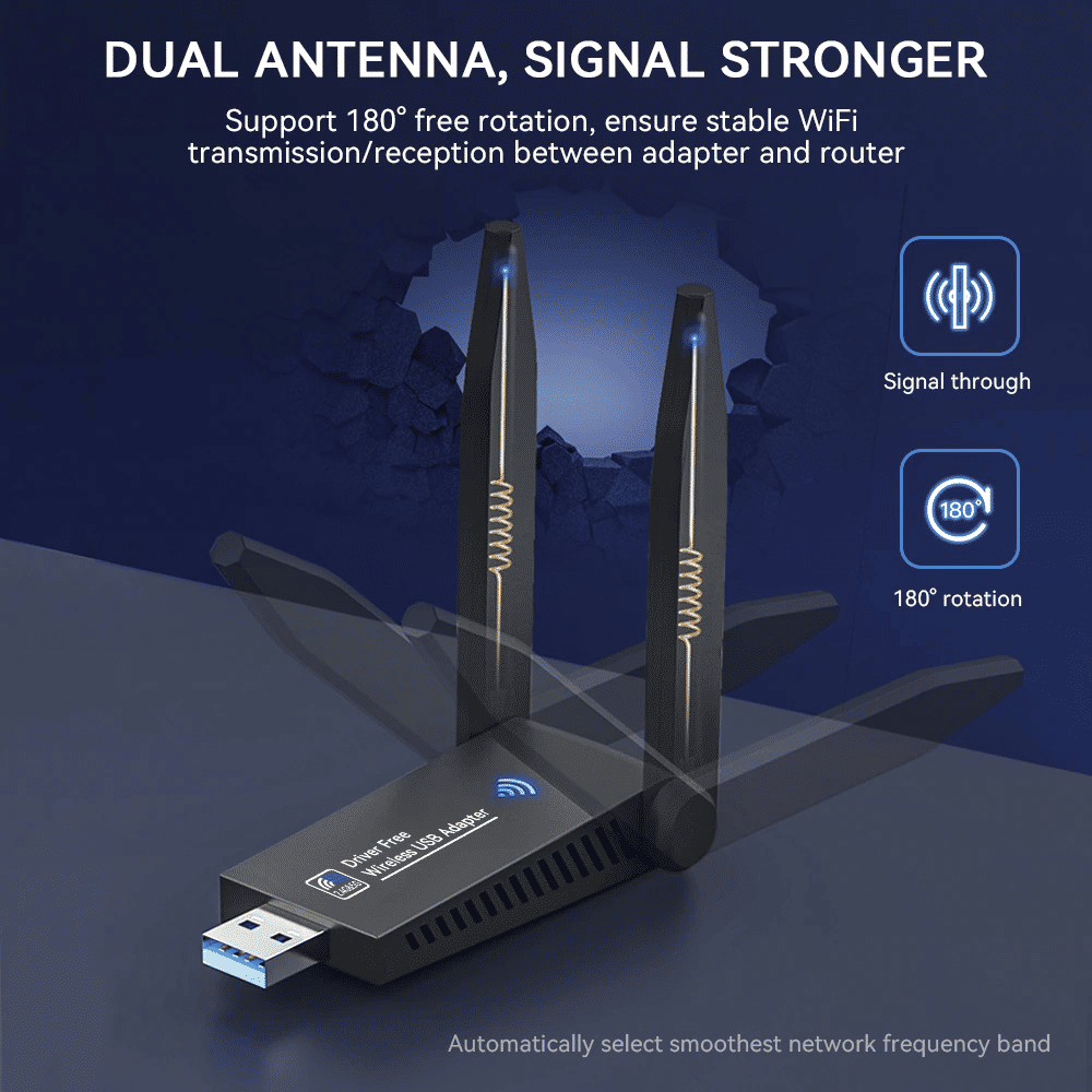 EEEkit 1300Mbps 2-in-1 Dual Band WiFi Bluetooth 5.0 Adapter