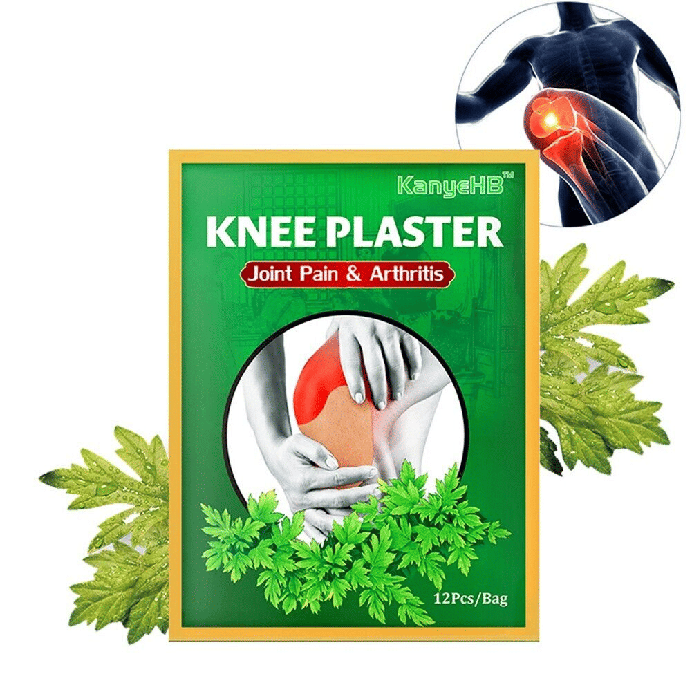 KanyeHB Knee Pain Relief Plaster 12 Pieces Wormwood Extract Patch