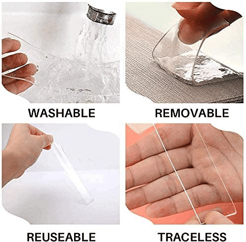 Generic Nano Gel Tape Double Sided Reusable Adhesive Clear