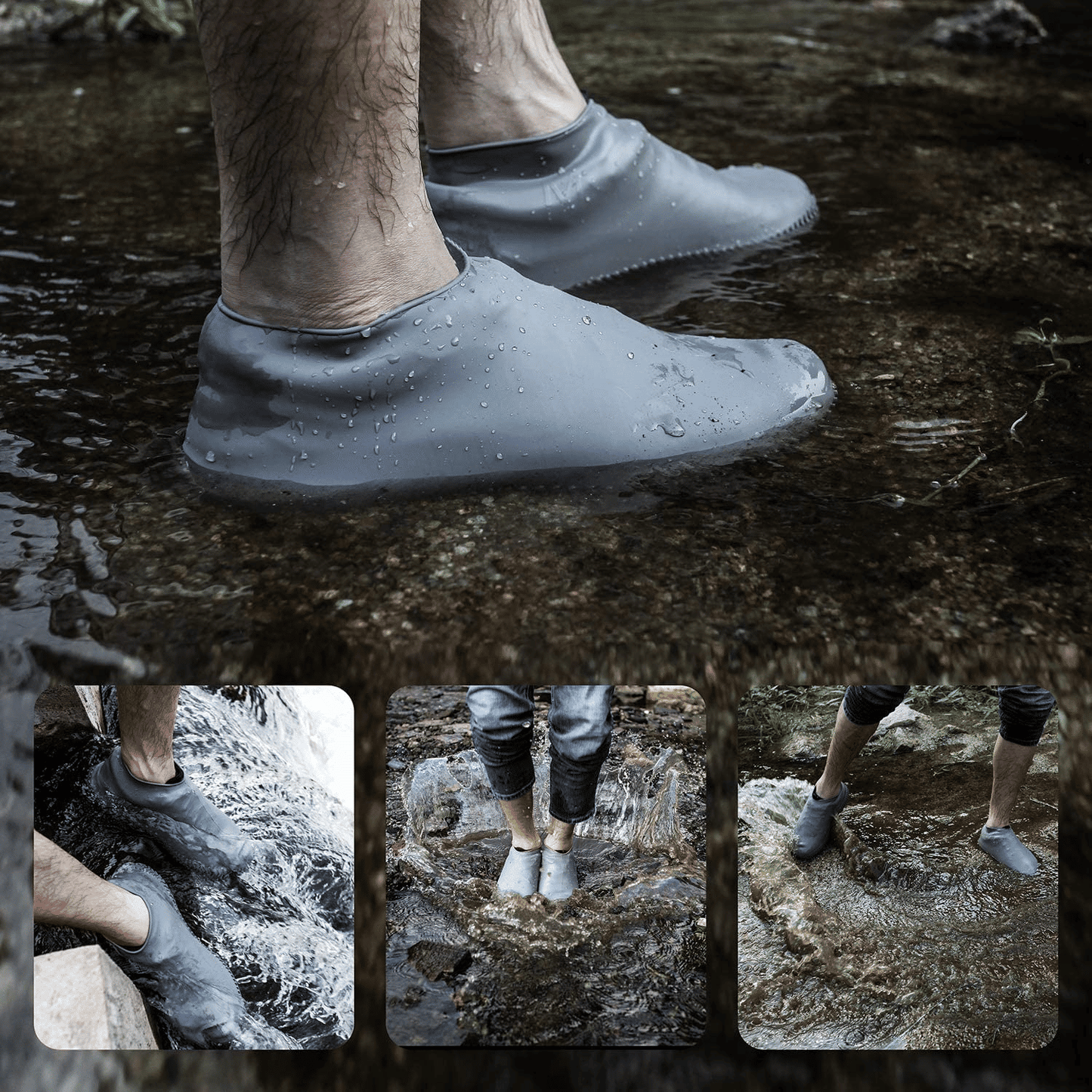 Silicone Waterproof Shoe Covers Non-slip Portable Rain Boots