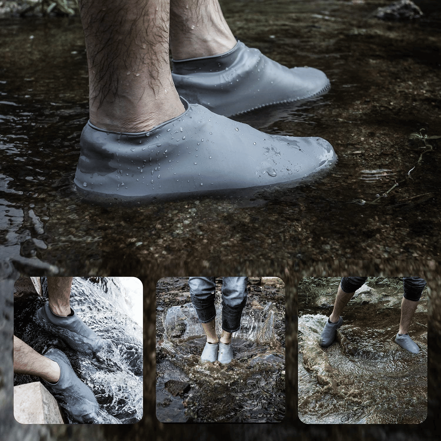 Silicone Waterproof Shoe Covers Non-slip Portable Rain Boots