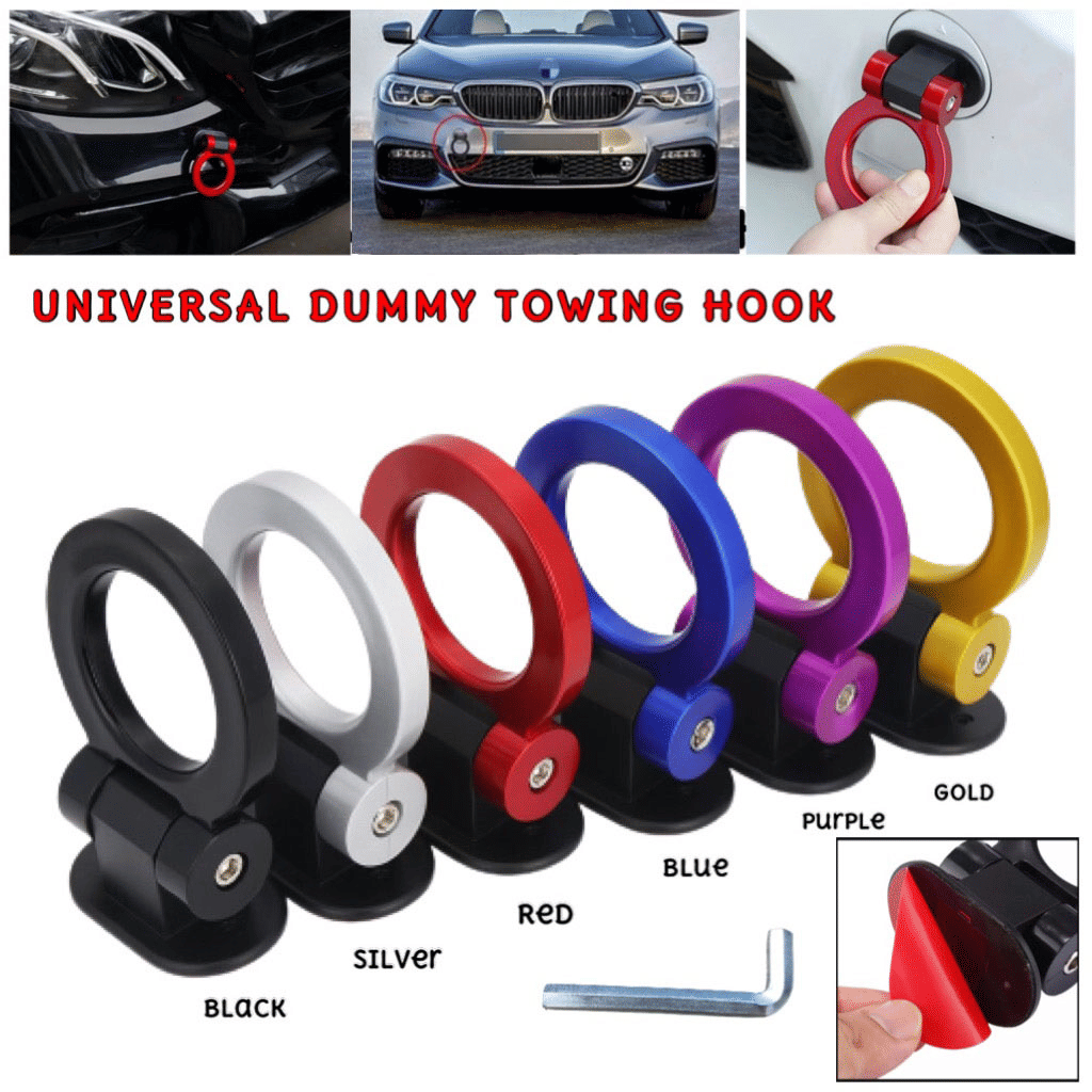 Dummy Tow Hook Kit Car Bumper Decorative Sticker Accessory