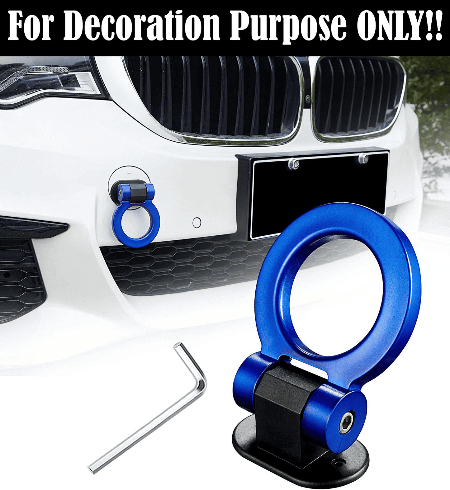 Dummy Tow Hook Kit Car Bumper Decorative Sticker Accessory