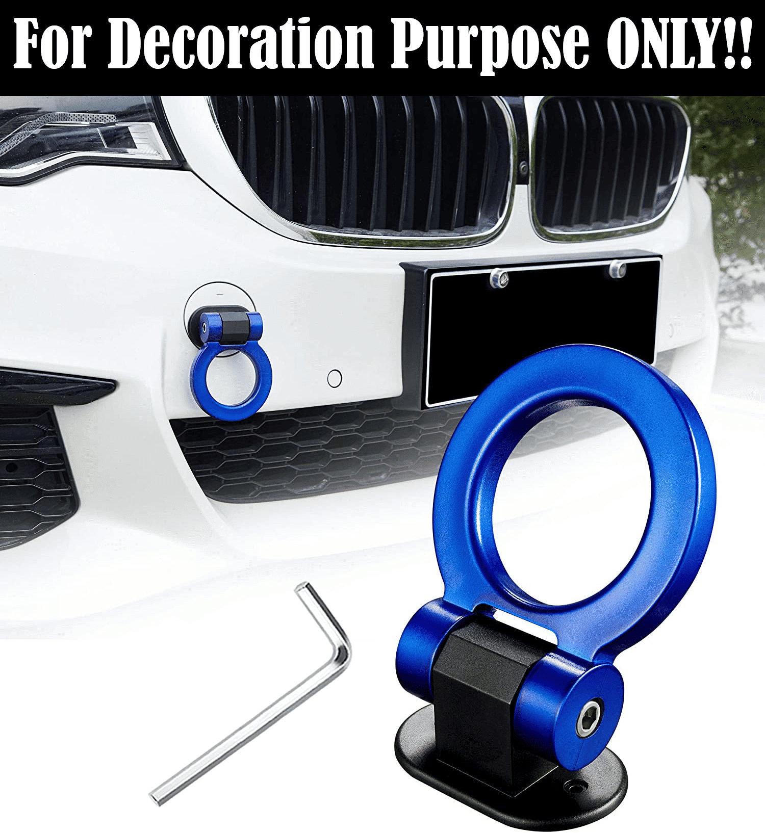 Dummy Tow Hook Kit Car Bumper Decorative Sticker Accessory