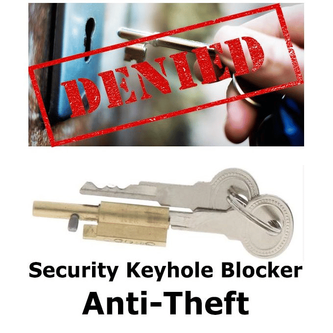 Oriv Brass Keyhole Blocker for Standard Lever Mortice Locks