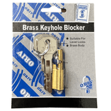 Oriv Brass Keyhole Blocker for Standard Lever Mortice Locks