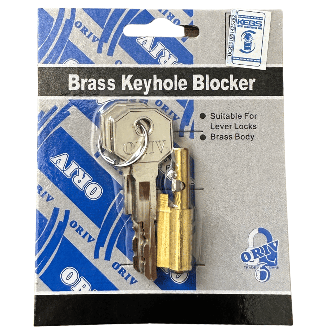 Oriv Brass Keyhole Blocker for Standard Lever Mortice Locks