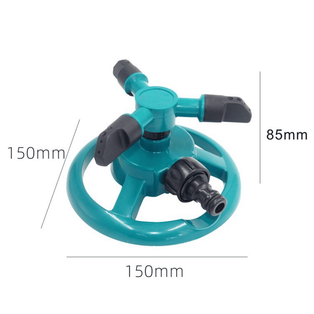 3-Arm Garden Lawn Water Sprinkler 360° Rotating Irrigation System