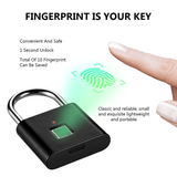 Smart Digital Fingerprint Padlock Keyless Rechargeable Door Lock