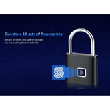 Smart Digital Fingerprint Padlock Keyless Rechargeable Door Lock