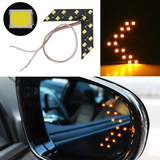 2Pcs Arrow Rear View Mirror Turn Signal Indicator Lights 12V