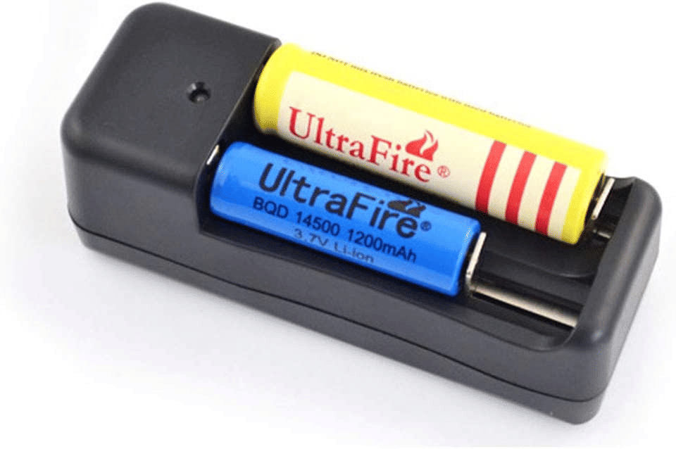 Universal 18650 Battery Charger 2 Slot EU Plug Adapter Black