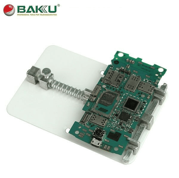 BAKU BK-686 Adjustable Mobile Phone PCB Soldering Holder Silver