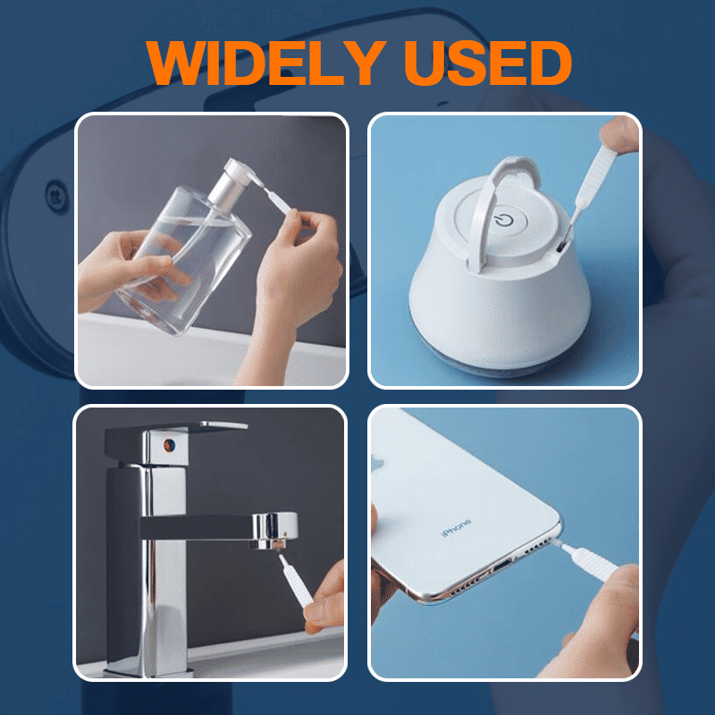 10-Piece Multifunctional Showerhead and Gap Cleaning Brush Set White