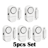 Wireless Door Window Magnetic Sensor 5-Piece Security Alarm Set
