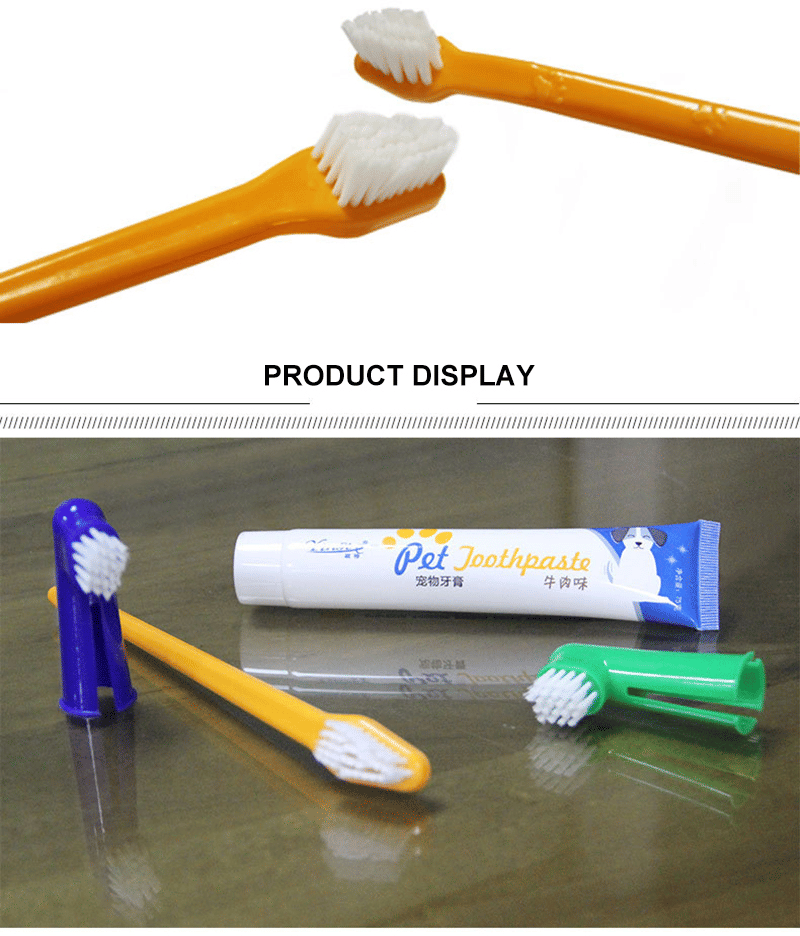 Oral Care Toothpaste and Toothbrush Set for Dogs and Cats