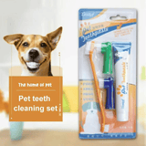 Pet Toothbrush Toothpaste Set for Dogs and Cats Dental Care