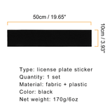 Frameless Self-Adhesive Number Plate License Holder Set Black 2 Pairs