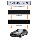 Frameless Self-Adhesive Number Plate License Holder Set Black 2 Pairs