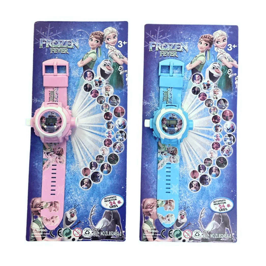 Frozen Fever Kids LED Projector Digital Watch 24 Images Birthday Gift