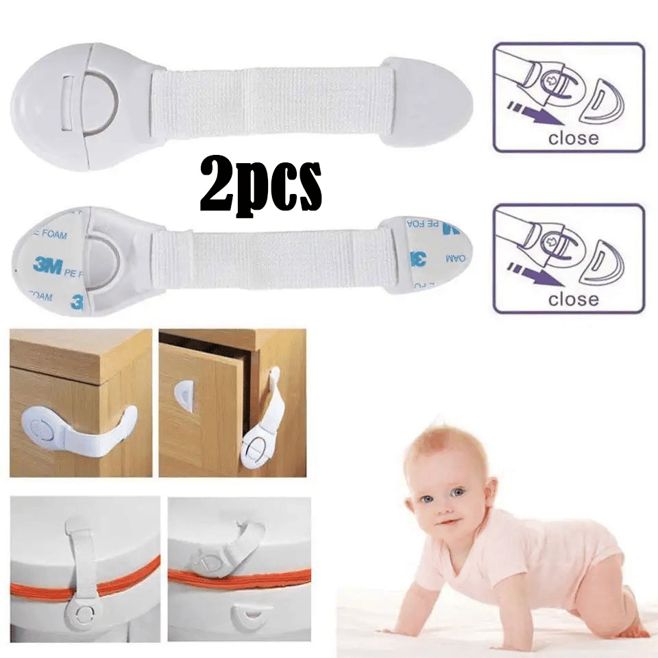 Generic Baby Safety Lock 21cm Cabinet Drawer Protector 2 Pack