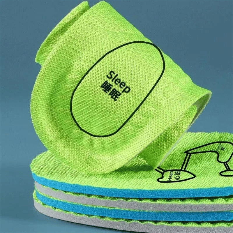 Unisex Acupressure Sport Shoe Insoles, Breathable Shock-Absorbing Cushion Inserts