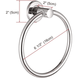 Stainless Steel Round Bath Towel Ring Holder Polished Finish