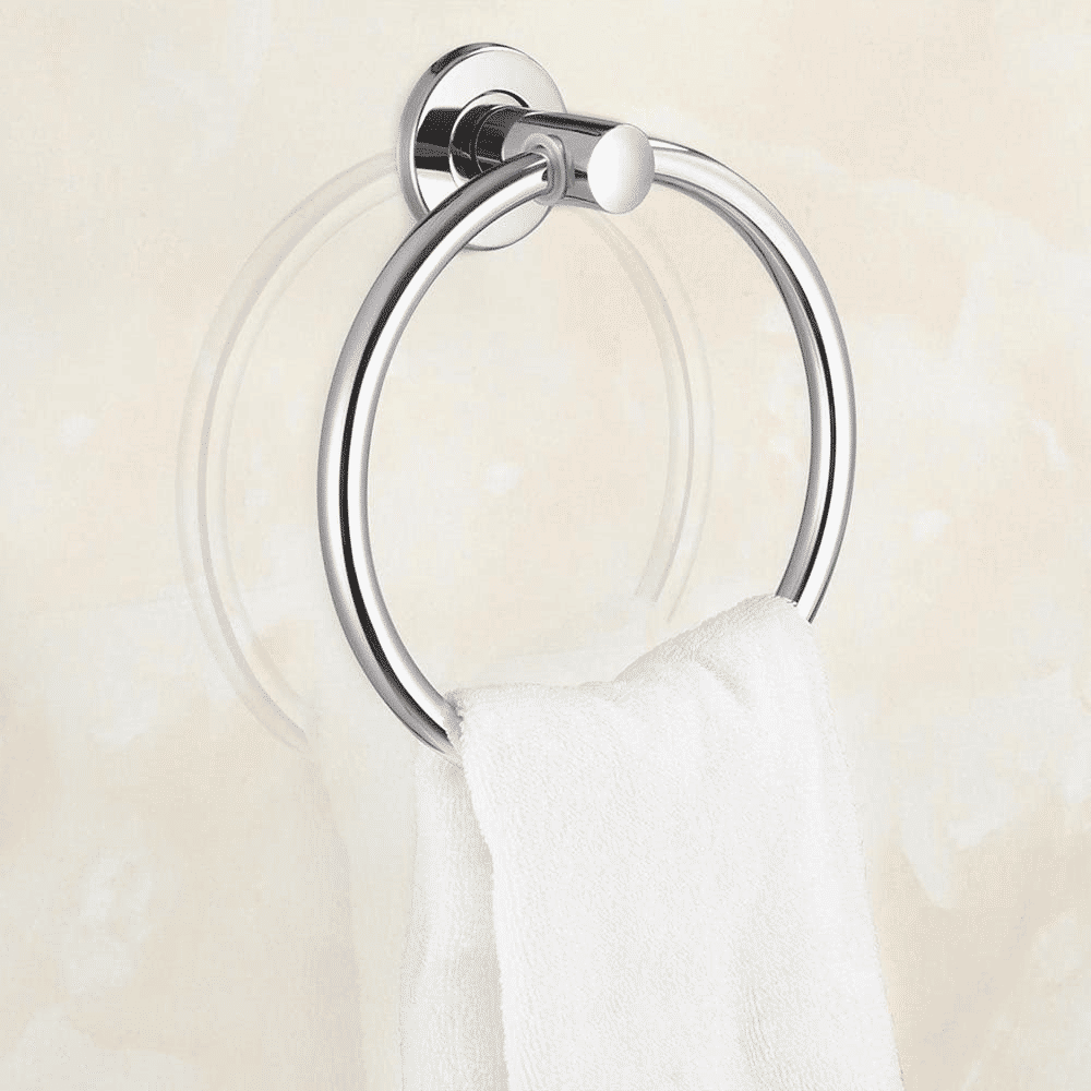Stainless Steel Round Bath Towel Ring Holder Polished Finish