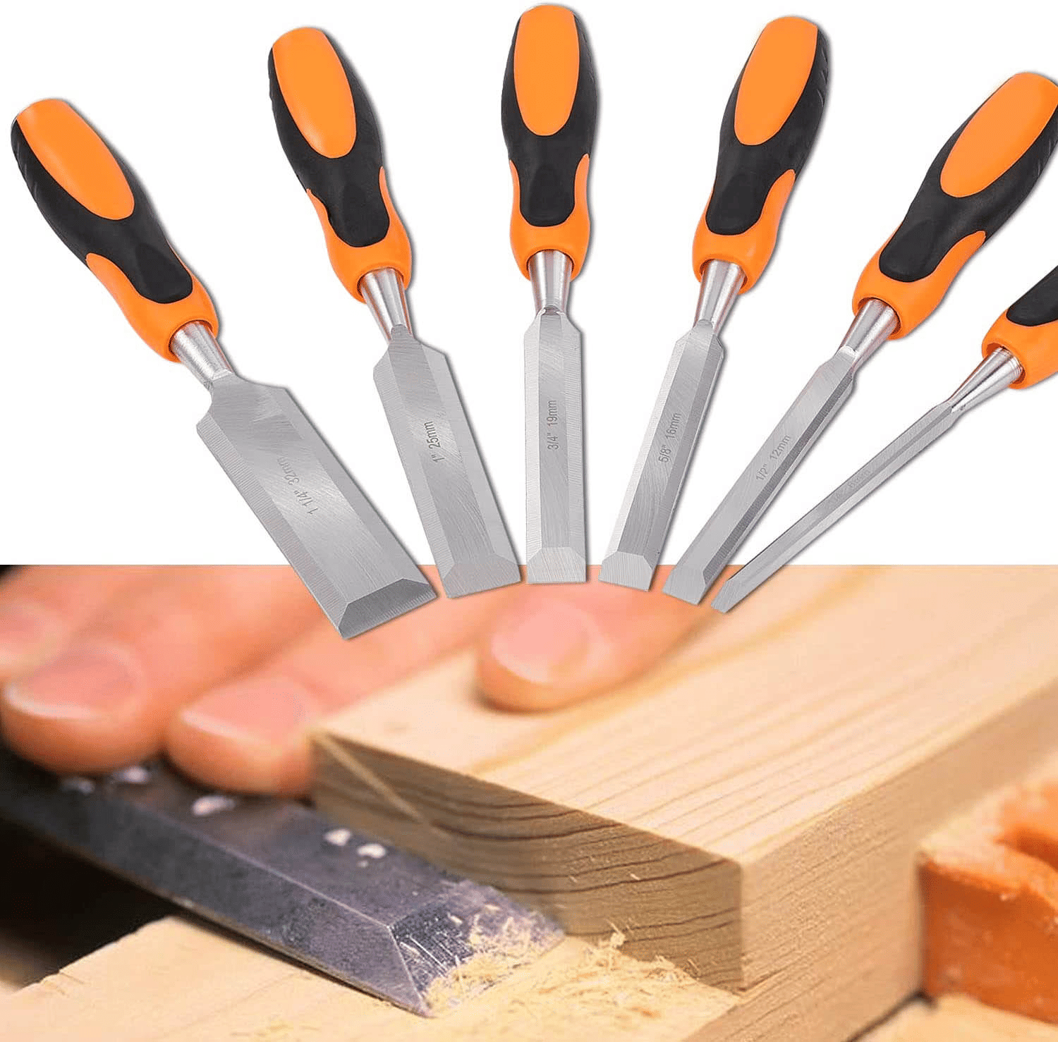 Chrome-Vanadium Steel Wood Carving Chisel Durable Carpentry Tool