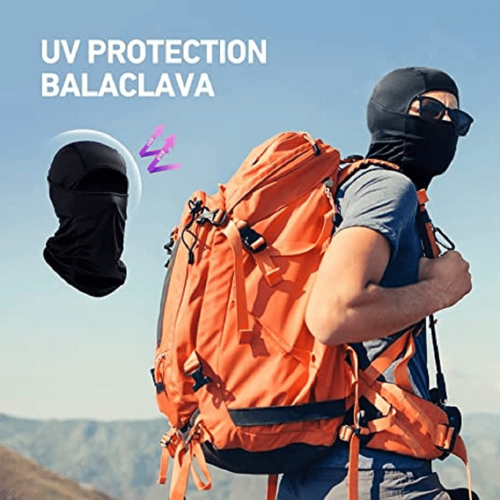 Tactical Full Face Balaclava Mask Windproof Motorcycle Cycling Black