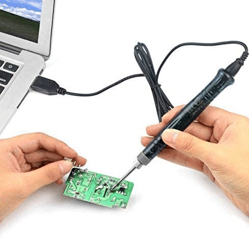 USB Soldering Iron Pen 5V 8W Mini Portable Touch Switch Black