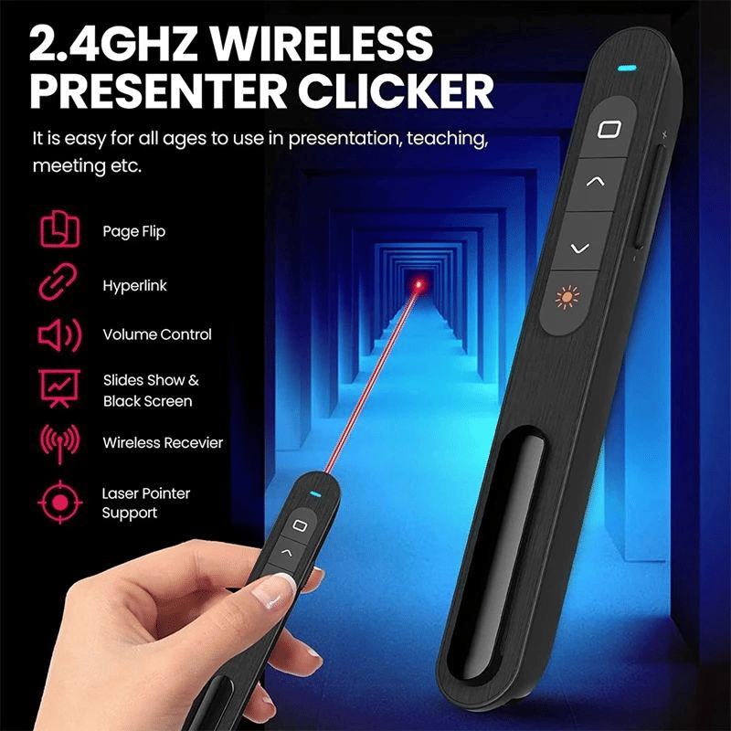 Wireless 2.4GHz USB Presentation Remote Pointer With Hyperlink Control