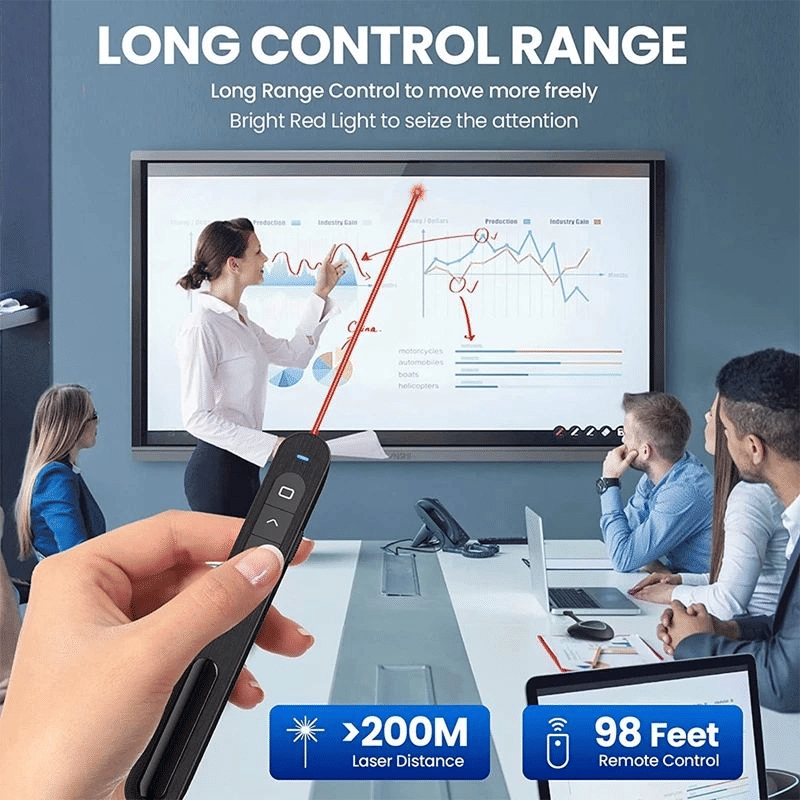 Wireless 2.4GHz USB Presentation Remote Pointer With Hyperlink Control