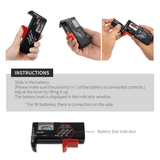 Digital Battery Capacity Tester for 9V AA AAA Button Cells Black